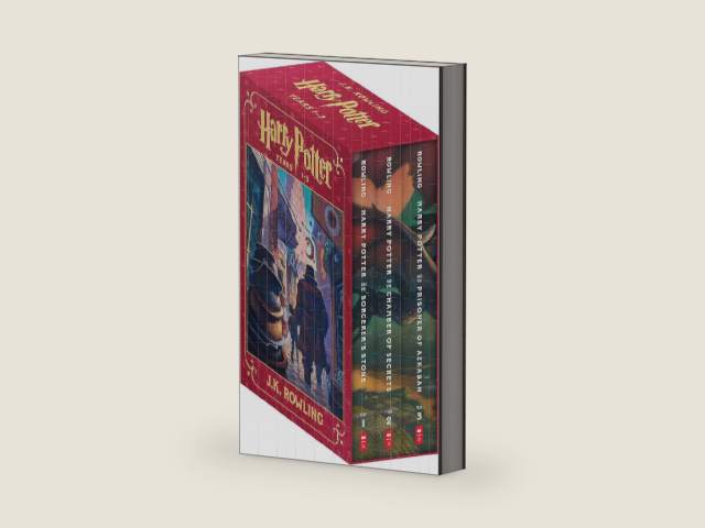 Harry Potter Paperback Box Set (Books 1-3) by J. K. Rowling | barcode:9781339052601 | source:'9781339052601-right-three-quarter.jpg