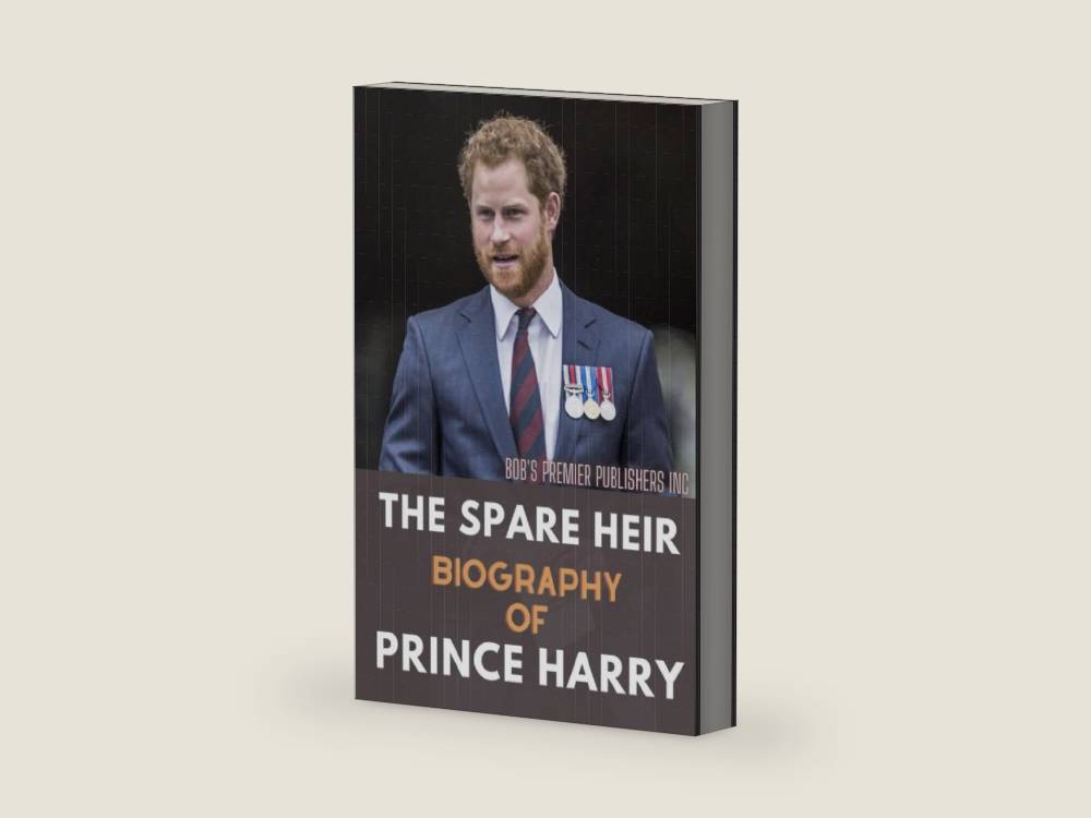 The Spare Heir: Biography of Prince Harry by Bob's Premier Publishers Inc. | barcode:9781387046928 | source:'9781387046928-right-three-quarter.jpg