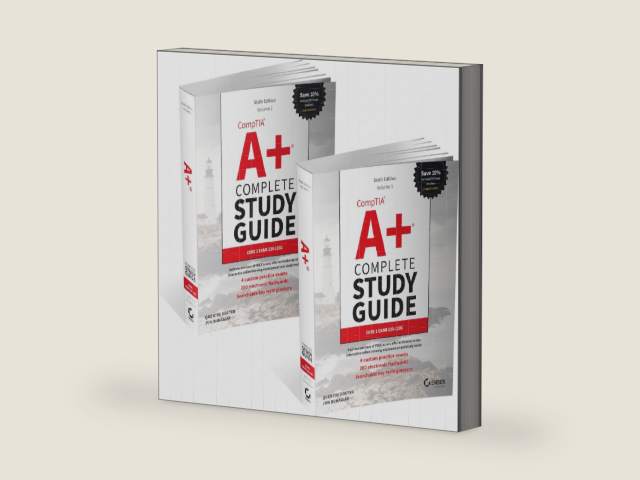 CompTIA A+ Complete Study Guide, 2-Volume Set: Volume 1 Core 1 Exam 220-1201 and Volume 2 Core 2 Exam 220-1202 (Sybex Study Guide) by Quentin Docter | barcode:9781394330034 | source:'9781394330034-right-three-quarter.jpg