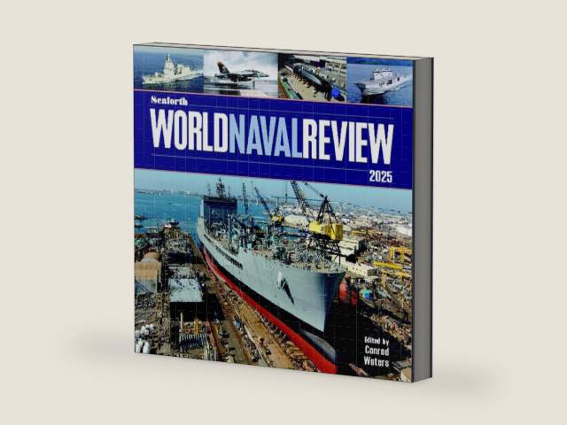Seaforth World Naval Review 2025 by Conrad Waters | barcode:9781399078887 | source:'9781399078887-right-three-quarter.jpg
