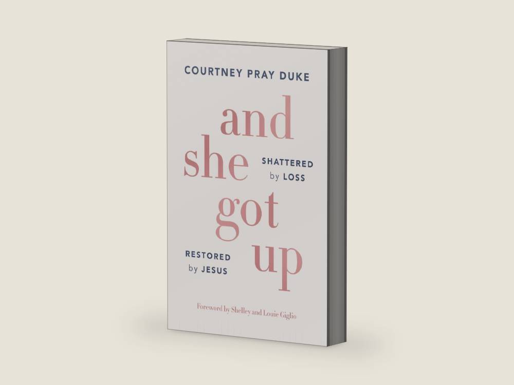 And She Got Up: Shattered by Loss, Restored by Jesus by Courtney Pray Duke | barcode:9781400352739 | source:'9781400352739-right-three-quarter.jpg