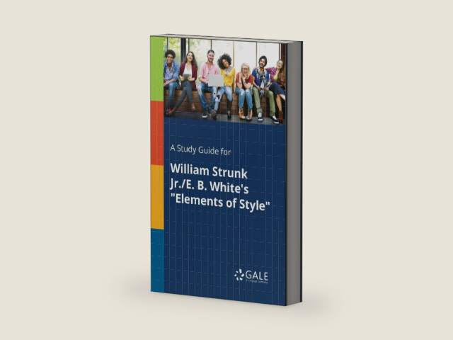 A Study Guide for William Strunk Jr./E. B. White's "Elements of Style" (Nonfiction Classics for Students) by Cengage Learning Gale | barcode:9781410345042 | source:'9781410345042-right-three-quarter.jpg