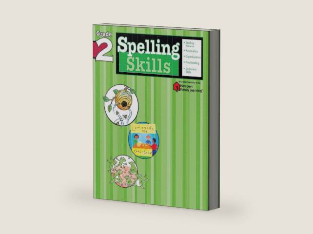 Spelling Skills: Grade 2 (Flash Kids Harcourt Family Learning) by Flash Kids Editors | barcode:9781411403833 | source:'9781411403833-right-three-quarter.jpg