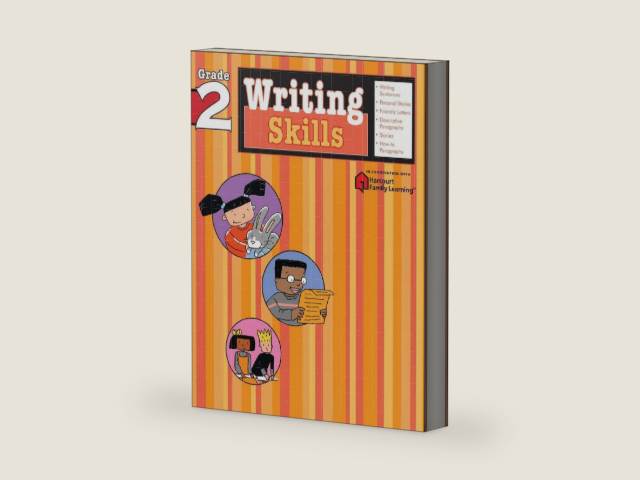 Writing Skills: Grade 2 (Flash Kids Harcourt Family Learning) by Flash Kids Editors | barcode:9781411404809 | source:'9781411404809-right-three-quarter.jpg