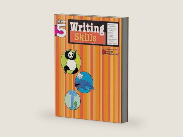 Writing Skills: Grade 5 (Flash Kids Harcourt Family Learning) by Flash Kids Editors | barcode:9781411404823 | source:'9781411404823-right-three-quarter.jpg