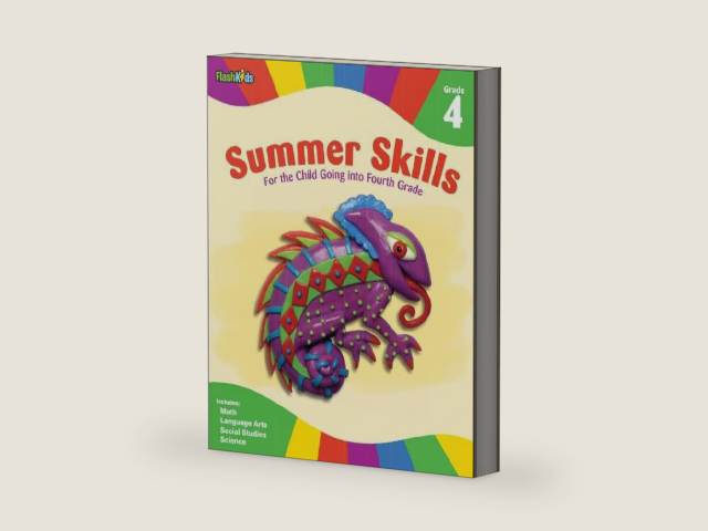 Summer Skills: Grade 4 (Flash Kids Summer Skills) by Flash Kids Editors | barcode:9781411434134 | source:'9781411434134-right-three-quarter.jpg