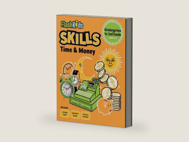 Time and Money: Grades K–2 (Flash Skills) by Flash Kids Editors | barcode:9781411480742 | source:'9781411480742-right-three-quarter.jpg