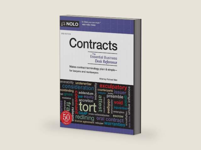 Contracts: The Essential Business Desk Reference by Richard Stim Attorney | barcode:9781413328929 | source:'9781413328929-right-three-quarter.jpg