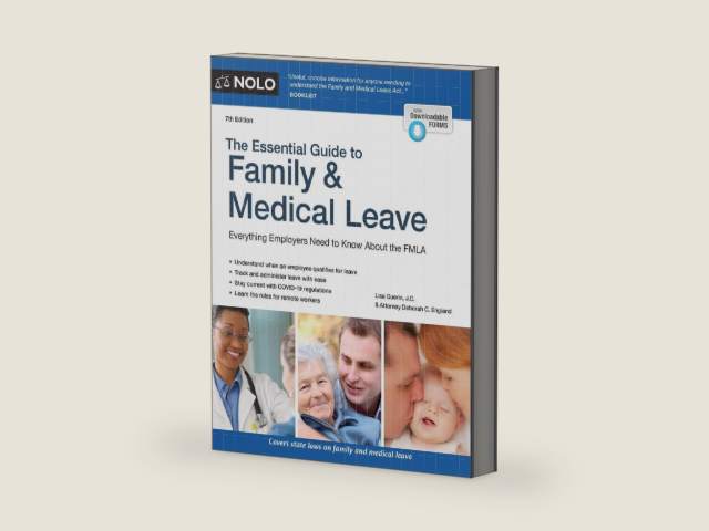 Essential Guide to Family & Medical Leave, The by Lisa Guerin J.D. | barcode:9781413331806 | source:'9781413331806-right-three-quarter.jpg