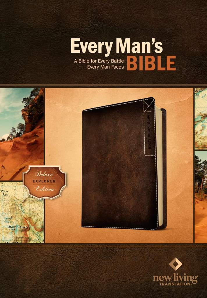 Every Man's Bible NLT, Deluxe Explorer Edition (LeatherLike, Brown) by New Living Translation | barcode:9781414381077 | source:'9781414381077.jpg