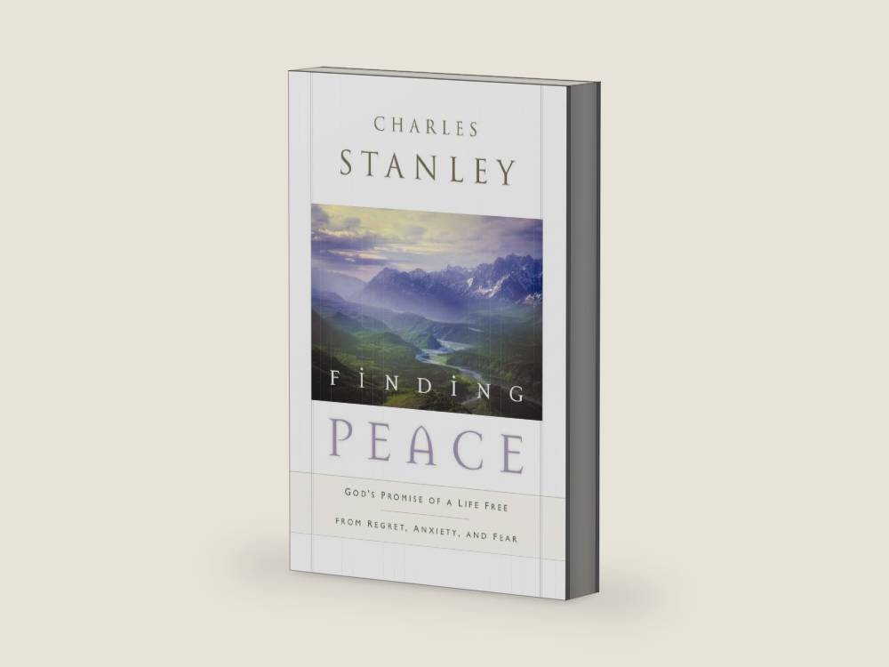 Finding Peace: God's Promise of a Life Free from Regret, Anxiety, and Fear by Charles F. Stanley | barcode:9781418530075 | source:'9781418530075-right-three-quarter.jpg