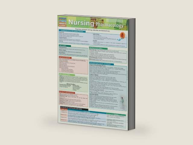 Nursing Pharmacology: a QuickStudy Laminated Reference Guide by Inc. BarCharts Publishing | barcode:9781423216551 | source:'9781423216551-right-three-quarter.jpg