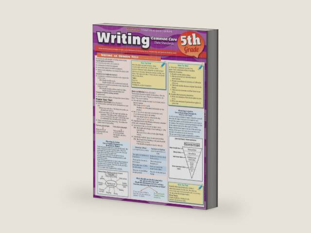 Writing Common Core 5Th Grade by Inc. BarCharts | barcode:9781423223740 | source:'9781423223740-right-three-quarter.jpg