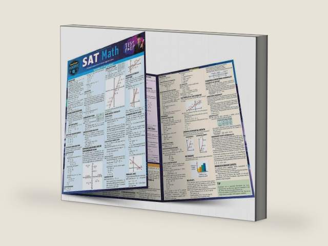SAT Math Test Prep: a QuickStudy Laminated Reference Guide by Stephen Reiss | barcode:9781423249818 | source:'9781423249818-right-three-quarter.jpg