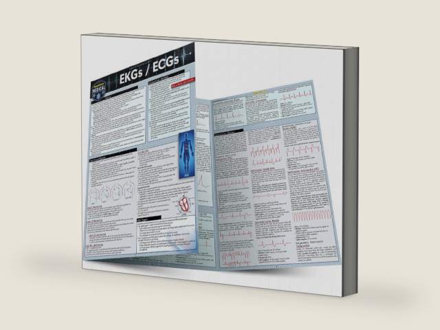 EKGs / ECGs: a QuickStudy Laminated Reference Guide by Lisa Farach | barcode:9781423251491 | source:'9781423251491-right-three-quarter.jpg