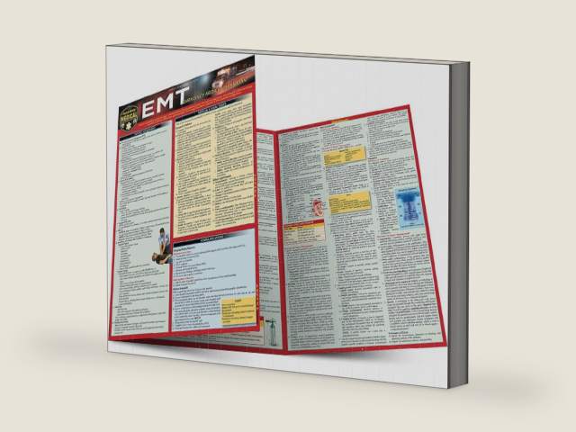 EMT- Emergency Medical Technician: a QuickStudy Laminated Reference Guide by Melodie Kolmetz Ed.D MPAS PA-C DFAAPA NRP CP-P | barcode:9781423251514 | source:'9781423251514-right-three-quarter.jpg