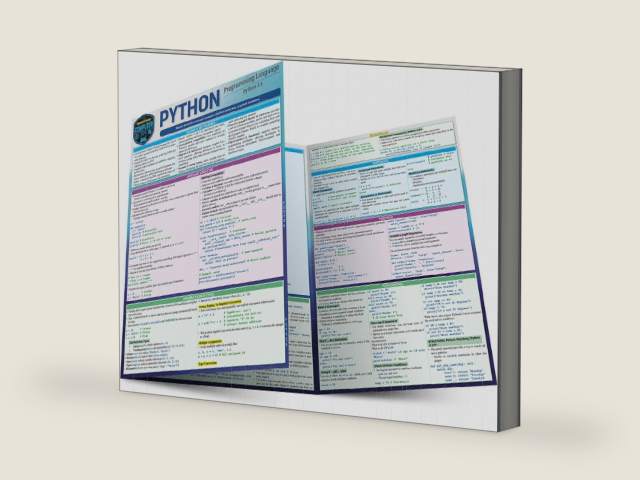Python Programming Language: a QuickStudy Laminated Reference Guide by Robin Nixon | barcode:9781423251651 | source:'9781423251651-right-three-quarter.jpg