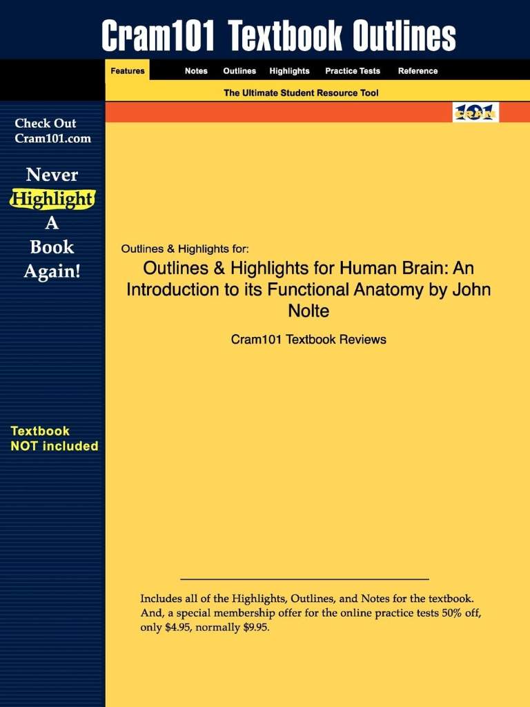 Outlines & Highlights for Human Brain: an Introduction to Its Functional Anatomy by Cram101 Textbook Reviews - 9781428898776