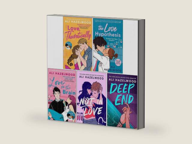 Ali Hazelwood 5 Books Collection Set (Love Theoretically, The Love Hypothesis, Love on the Brain, Not In Love & Deep End) by Ali Hazelwood | barcode:9781429278157 | source:'9781429278157-right-three-quarter.jpg