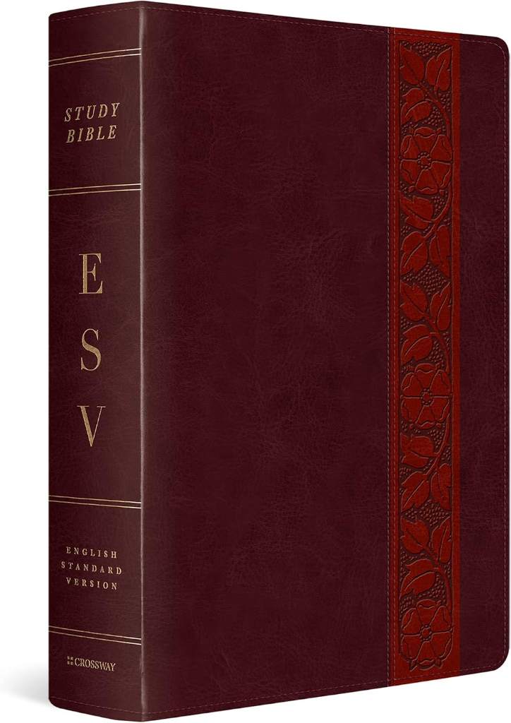 ESV Study Bible, Large Print (TruTone, Mahogany, Trellis Design) by ESV Bibles | barcode:9781433545177 | source:'9781433545177.jpg