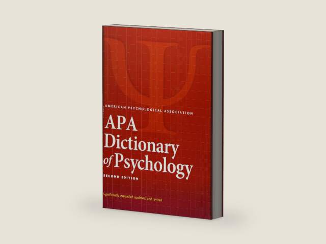 APA Dictionary of Psychology® (APA Reference Books Collection) by Gary R. VandenBos | barcode:9781433819445 | source:'9781433819445-right-three-quarter.jpg