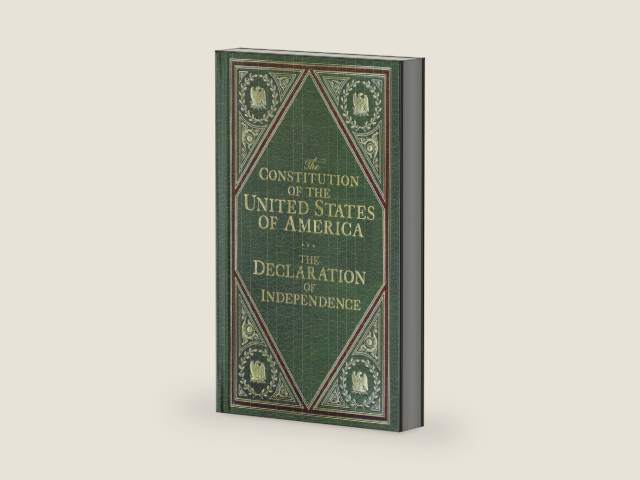 The Constitution of the United States of America - The Declaration of Independence (Deluxe, Hardbound Edition) by The Constitutional Convention | barcode:9781441343444 | source:'9781441343444-right-three-quarter.jpg