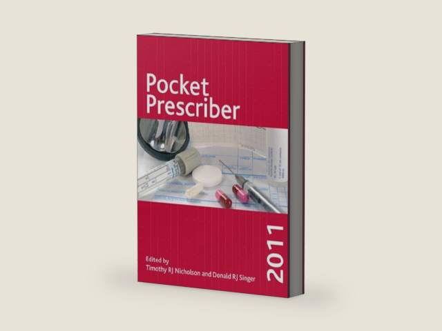 Pocket Prescriber 2011 by Timothy RJ Nicholson | barcode:9781444121872 | source:'9781444121872-right-three-quarter.jpg