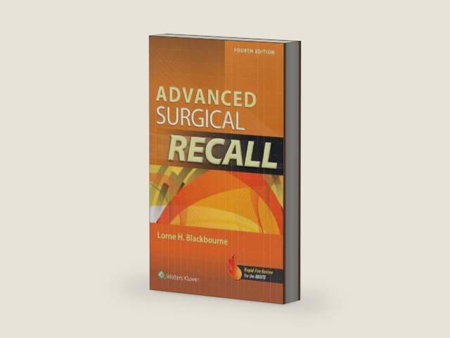 Advanced Surgical Recall, 4e (Recall Series) by Lorne H. Blackbourne MD FACS | barcode:9781451116533 | source:'9781451116533-right-three-quarter.jpg