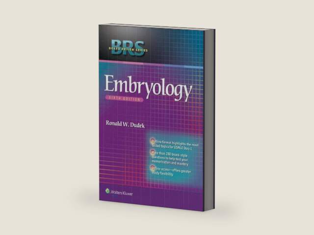 BRS Embryology (Board Review Series) by Dr. Ronald W. Dudek PhD | barcode:9781451190380 | source:'9781451190380-right-three-quarter.jpg