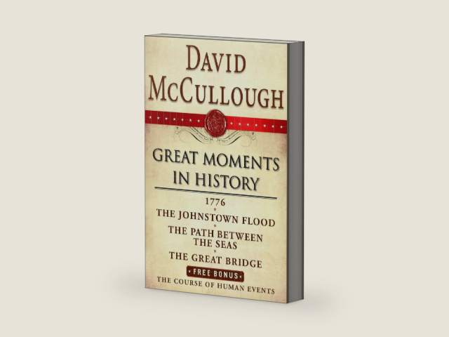 David McCullough Great Moments in History E-book Box Set: 1776, The Johnstown Flood, Path Between the Seas, The Great Bridge, The Course of Human Events by David McCullough | barcode:9781451658231 | source:'9781451658231-right-three-quarter.jpg