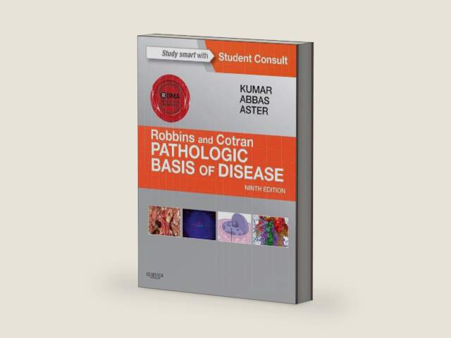 Robbins & Cotran Pathologic Basis of Disease (Robbins Pathology) by Vinay Kumar MBBS MD FRCPath | barcode:9781455726134 | source:'9781455726134-right-three-quarter.jpg