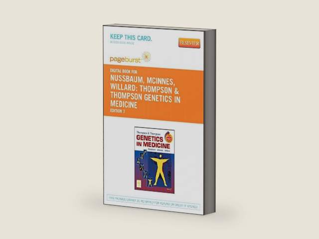 Thompson & Thompson Genetics in Medicine - Elsevier eBook on VitalSource (Retail Access Card) by Robert Nussbaum MD FACP FACMG | barcode:9781455755455 | source:'9781455755455-right-three-quarter.jpg