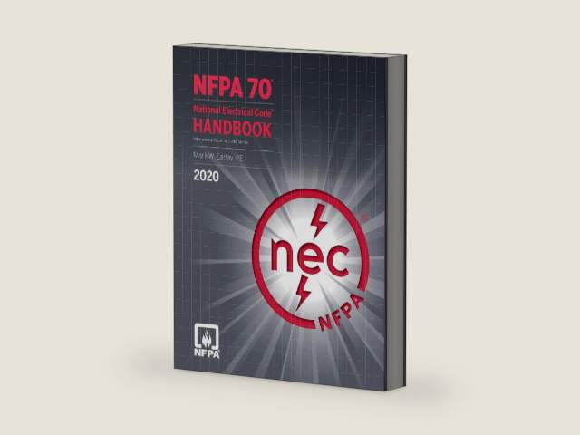 NFPA 70, National Electrical Code (NEC), 2020 Edition by (NFPA) National Fire Protection Association | barcode:9781455922901 | source:'9781455922901-right-three-quarter.jpg