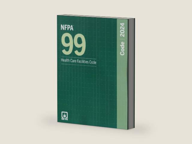NFPA 99, Health Care Facilties Code, 2024 Edition by NFPA | barcode:9781455930548 | source:'9781455930548-right-three-quarter.jpg