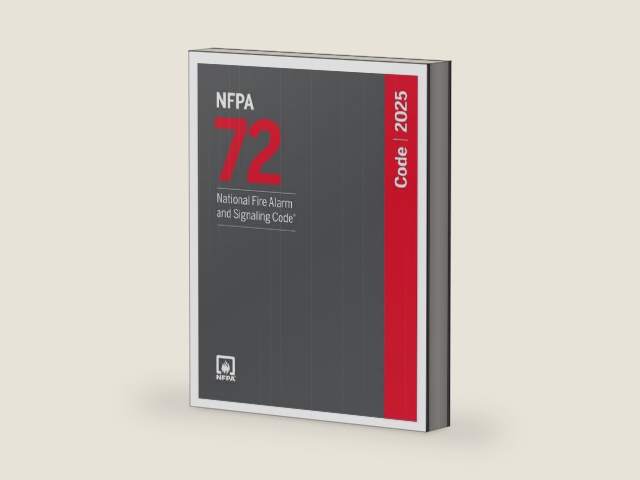 NFPA 72 National Fire Alarm and Signaling Code®, 2025 by NFPA | barcode:9781455931521 | source:'9781455931521-right-three-quarter.jpg