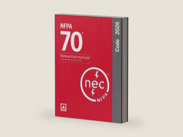 NFPA 70, National Electrical Code NEC 2026 Spiralbound by National Fire Protection Association (NFPA) | barcode:9781455932214 | source:'9781455932214-right-three-quarter.jpg