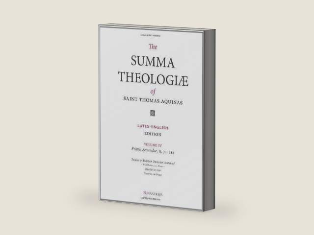 The Summa Theologiae of Saint Thomas Aquinas: Latin-English Edition, Prima Secundae, Q. 71-114 (Volume 4) by St. Thomas Aquinas | barcode:9781456320188 | source:'9781456320188-right-three-quarter.jpg