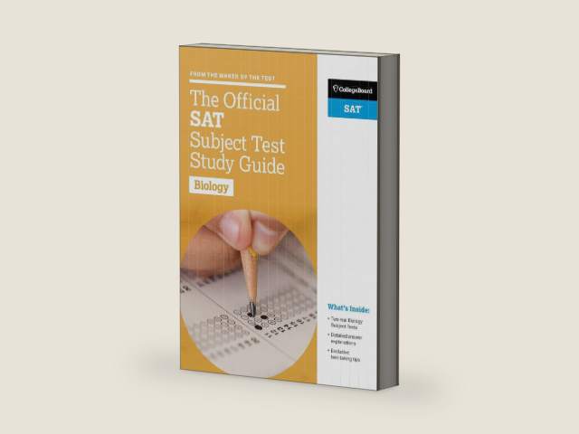 The Official SAT Subject Test in Biology Study Guide by The College Board | barcode:9781457309205 | source:'9781457309205-right-three-quarter.jpg