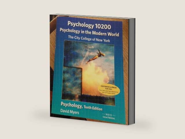 CCNY Psychology in the Modern World. Psychology 10200 10th Edition 2013 David Myers (Psychology 10200 The City College of new York David Myers 10th Edition Customized.) by David Myers | barcode:9781464135743 | source:'9781464135743-right-three-quarter.jpg