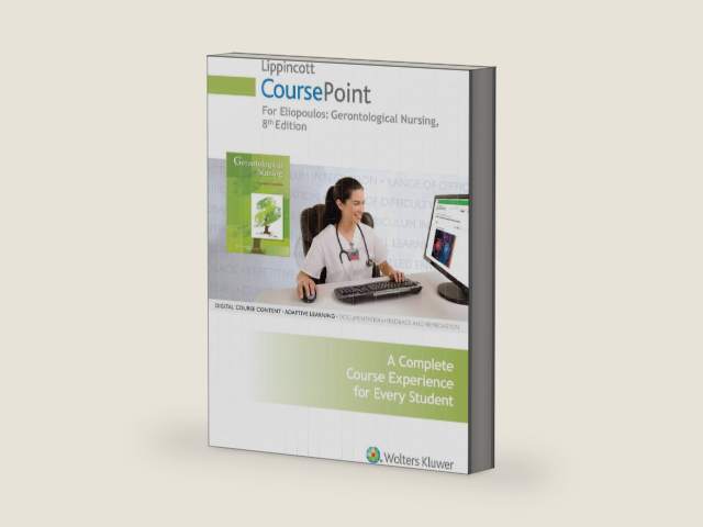 Gerontological Nursing Lippincott CoursePoint Access Code by Charlotte Eliopoulos | barcode:9781469894782 | source:'9781469894782-right-three-quarter.jpg
