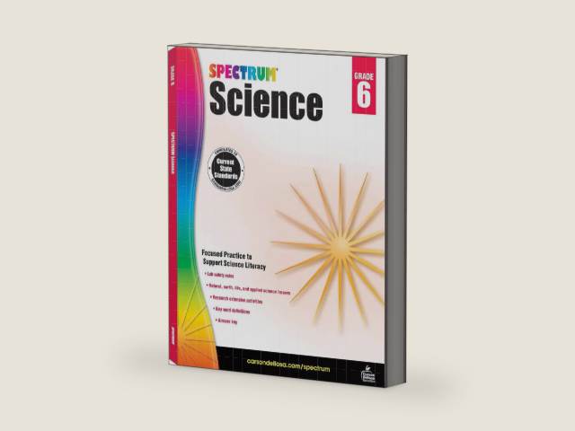 Spectrum Grade 6 Science Workbook, Middle School Books Covering Natural, Earth, Life Sciences, and More With Scientific Research Activities, Classroom or Homeschool Curriculum by Spectrum | barcode:9781483811703 | source:'9781483811703-right-three-quarter.jpg