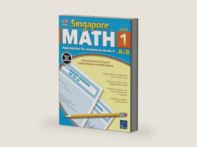 Singapore Math Grade 2 Workbook, Level 1 A&B Addition, Subtraction, Multiplication Problem Solving, and Critical Thinking Skills, Common Core Classroom or Homeschool Curriculum by Thinking Kids | barcode:9781483813189 | source:'9781483813189-right-three-quarter.jpg