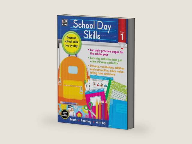 School Day Skills, Grade 1 by Thinking Kids | barcode:9781483831138 | source:'9781483831138-right-three-quarter.jpg