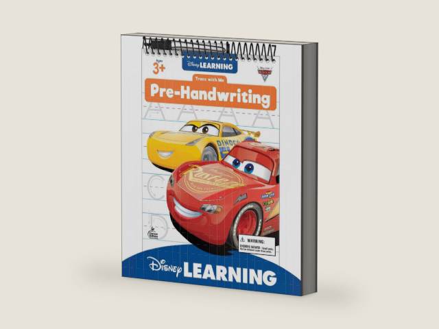 Disney Learning Cars 3 Trace With Me Pre-Handwriting Tracing Books for Kids Ages 3-5, Preschool Shapes and Letter Tracing Wipe Clean Workbook, Dry Erase Handwriting Practice Book for Kids, Pre K + by Disney Learning | barcode:9781483858845 | source:'9781483858845-right-three-quarter.jpg