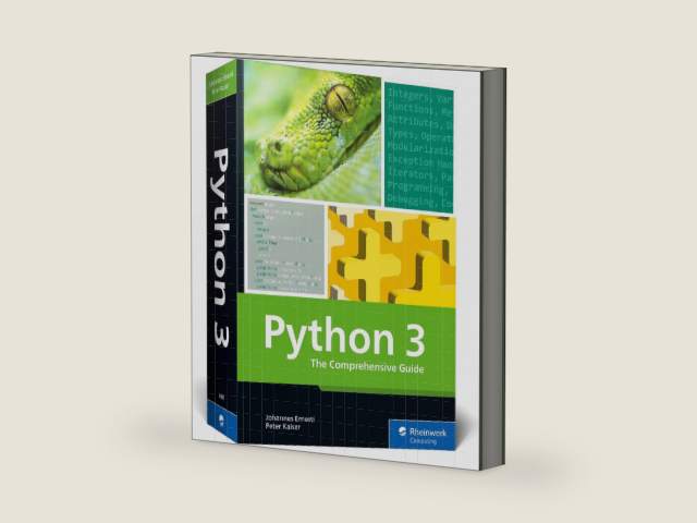 Python 3: The Comprehensive Guide to Hands-On Python Programming (Rheinwerk Computing) by Johannes Ernesti | barcode:9781493223022 | source:'9781493223022-right-three-quarter.jpg