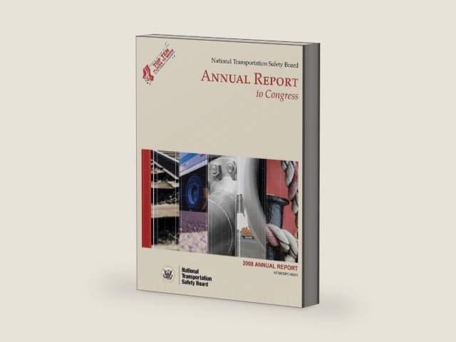 2008 National Transportation Safety Board Annual Report to Congress by National Transportation Safety Board | barcode:9781495427466 | source:'9781495427466-right-three-quarter.jpg