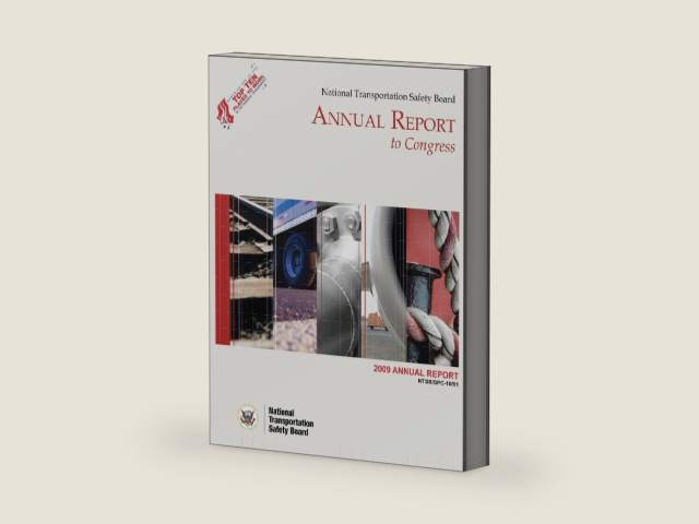 2009 National Transportation Safety Board Annual Report to Congress by National Transportation Safety Board | barcode:9781495427671 | source:'9781495427671-right-three-quarter.jpg