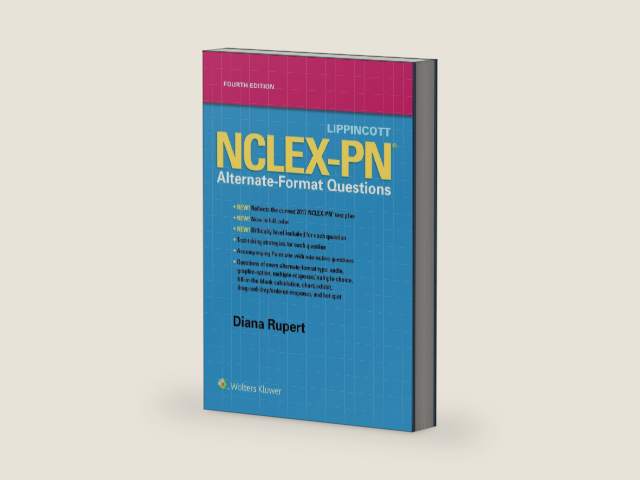 Lippincott NCLEX-PN Alternate-Format Questions by Diana Rupert BSN MSN | barcode:9781496370037 | source:'9781496370037-right-three-quarter.jpg