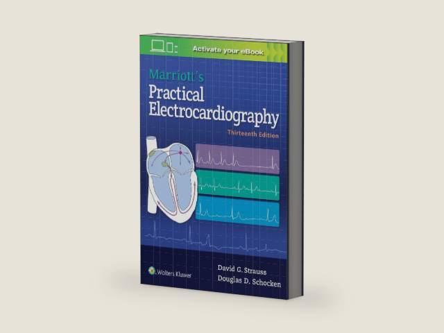 Marriott's Practical Electrocardiography by David G. Strauss MD PhD | barcode:9781496397454 | source:'9781496397454-right-three-quarter.jpg