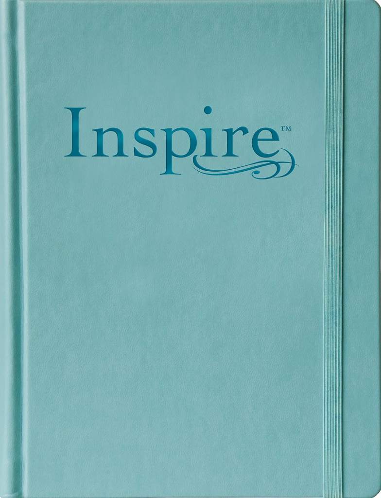 Inspire Bible Large Print NLT (Hardcover LeatherLike, Tranquil Blue): The Bible for Coloring & Creative Journaling by New Living Translation | barcode:9781496419859 | source:'9781496419859.jpg